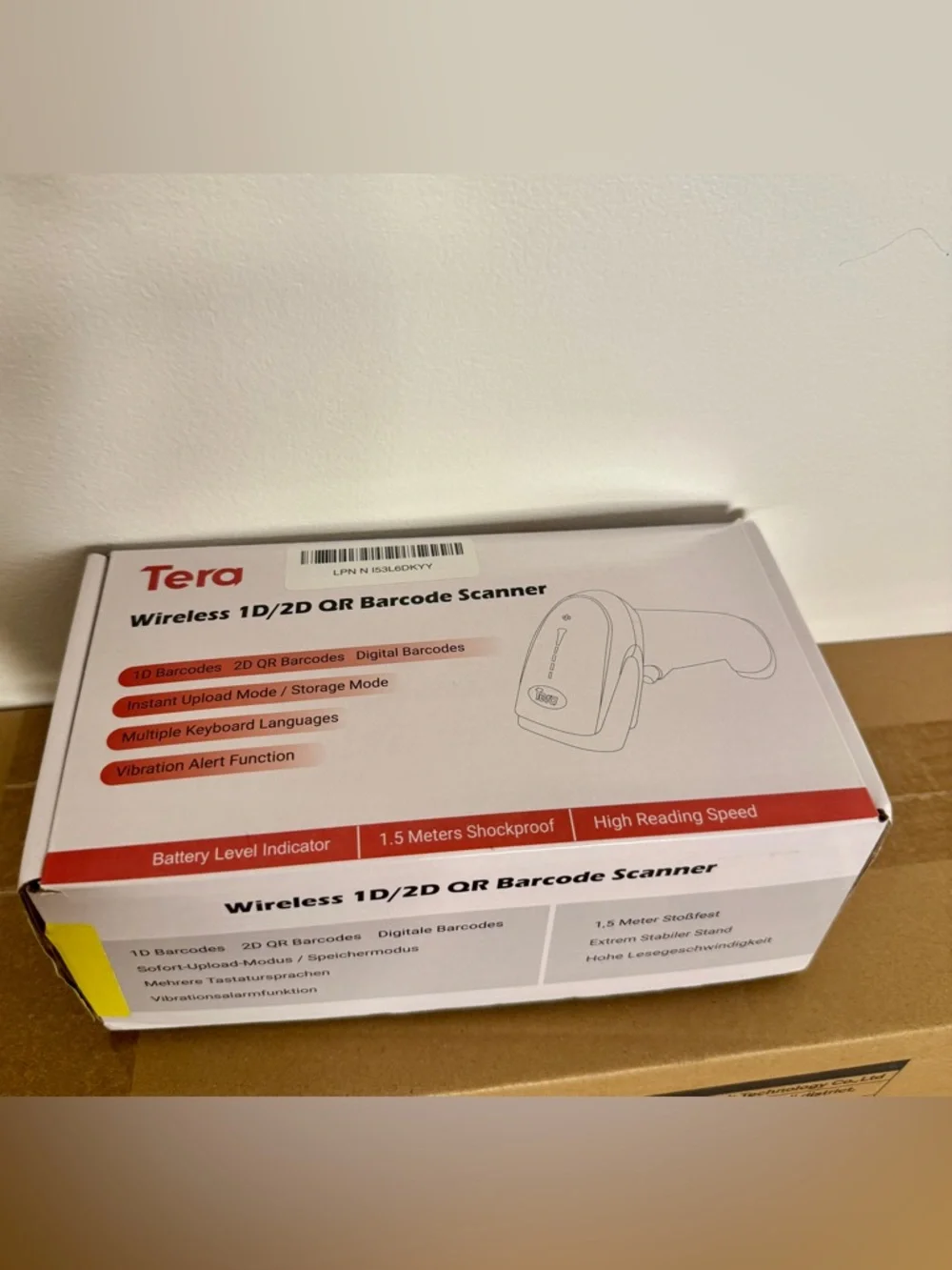 New Barcode Scanner Wireless 1D 2D QR with Stand
